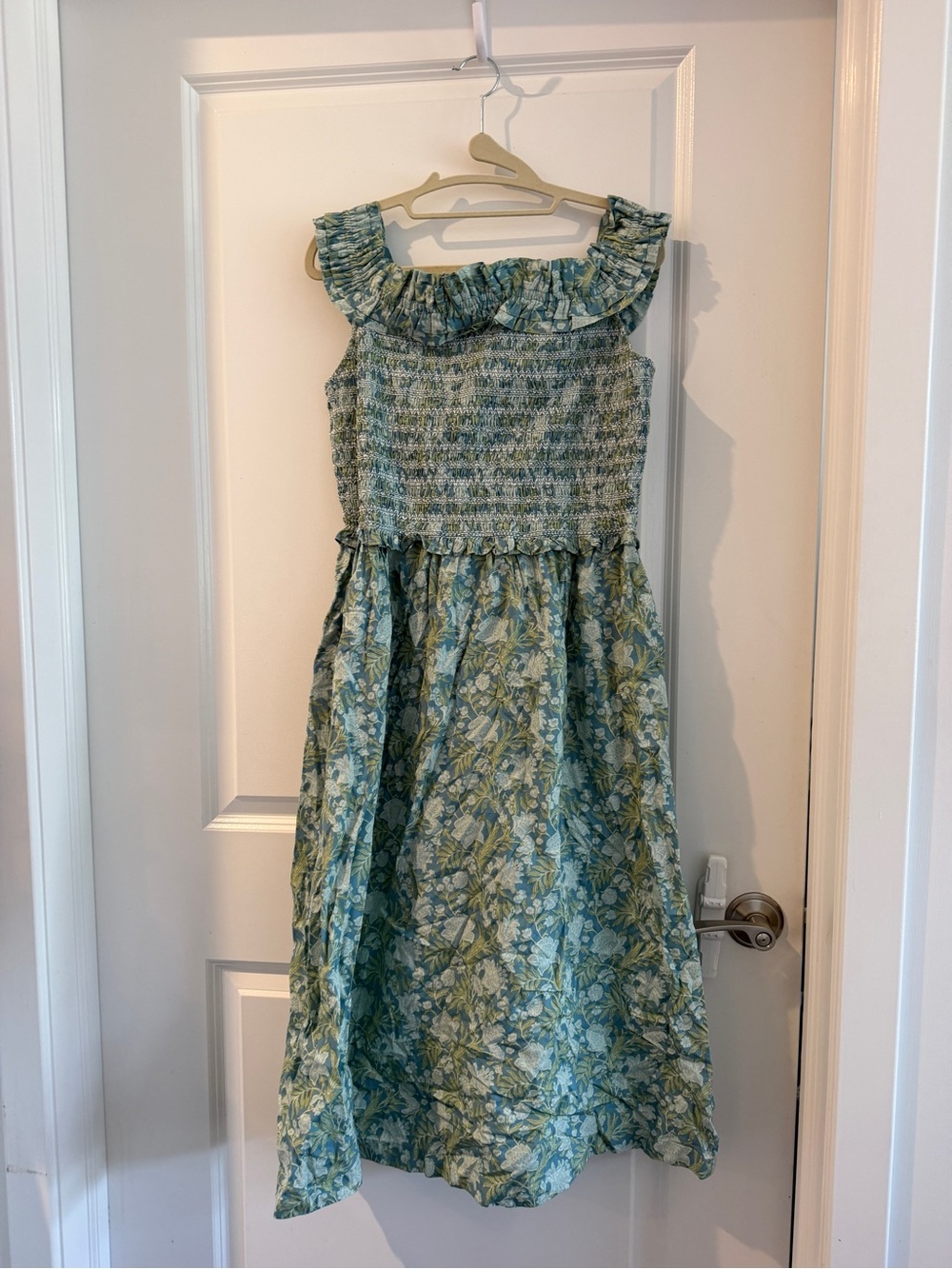 Society social Green Floral Smocked Sundress